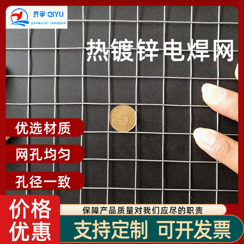 卷排焊网墙面挂网养鸡铁丝网热镀锌电焊网片养殖圈地镀锌电焊网