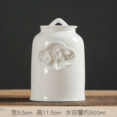 Керамика Jingdezhen ручной работы трехмерная рельефная любовь цветок банка Zen запечатанный банок для хранения искусство декоративные украшения