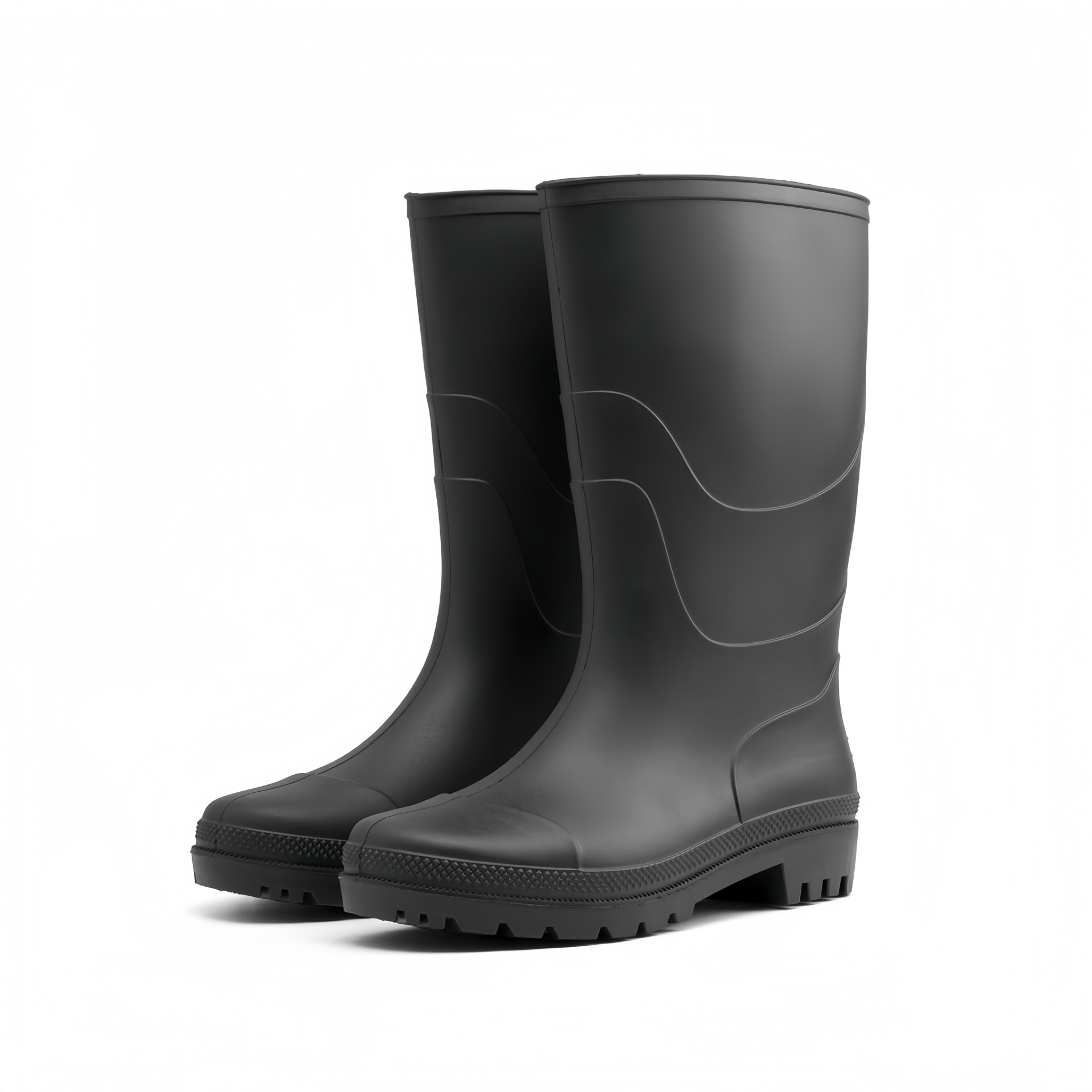 Zapatos impermeables de moda para hombres sitio de construcción botas altas de goma Botas de lluvia para adultos Botas de lluvia de protección laboral de media pantorrilla para hombres zapatos de goma transfronterizos de PVC image 12