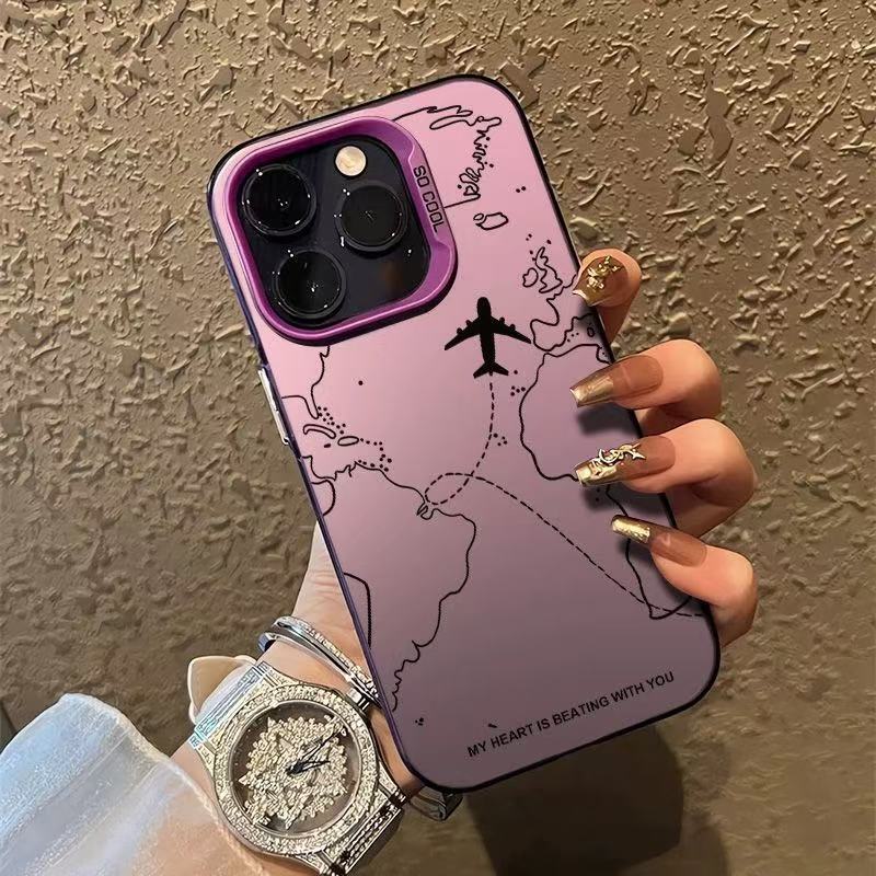 Color Silver Shell-Púrpura-Mapa de avión DEW123