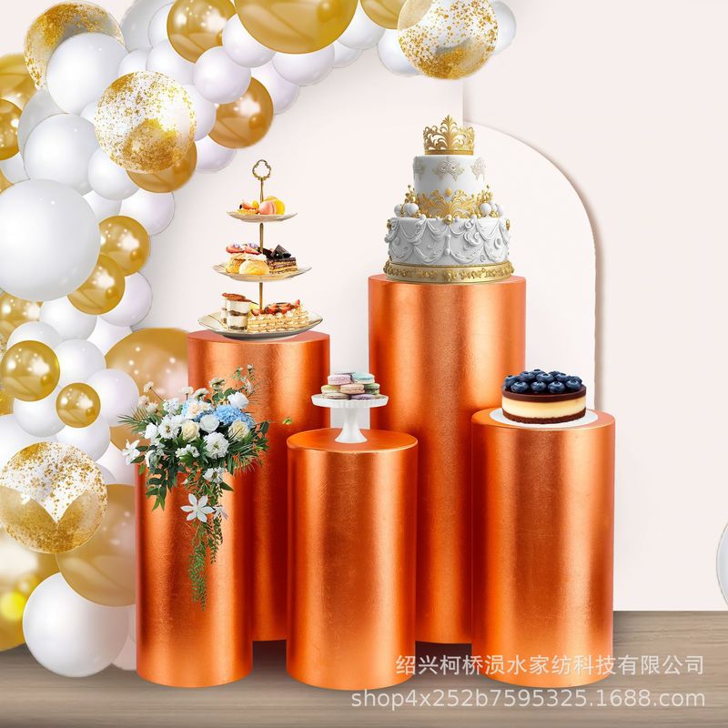 批发ins圆柱桶布套酒店婚礼派对铁艺甜品桌套蛋糕轻奢甜品台盖布|undefined