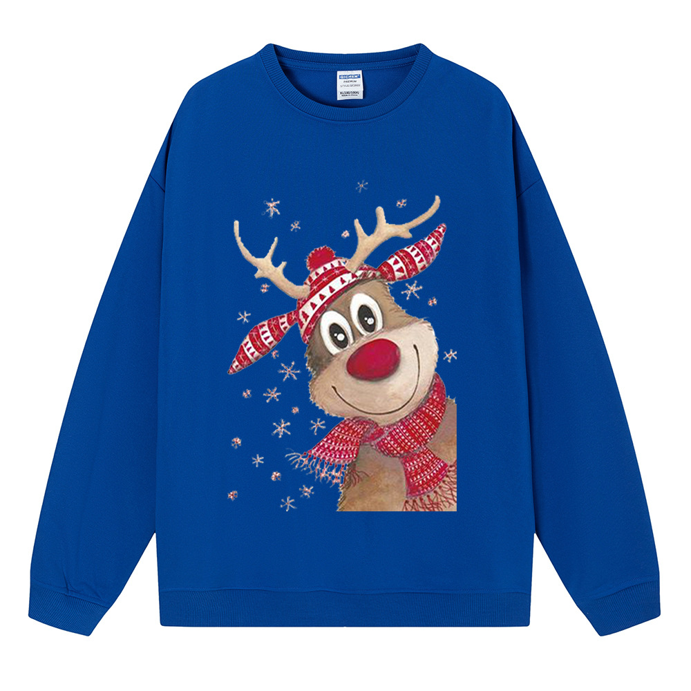 Unisex Hoodies Long Sleeve Printing Christmas Elk display picture 8