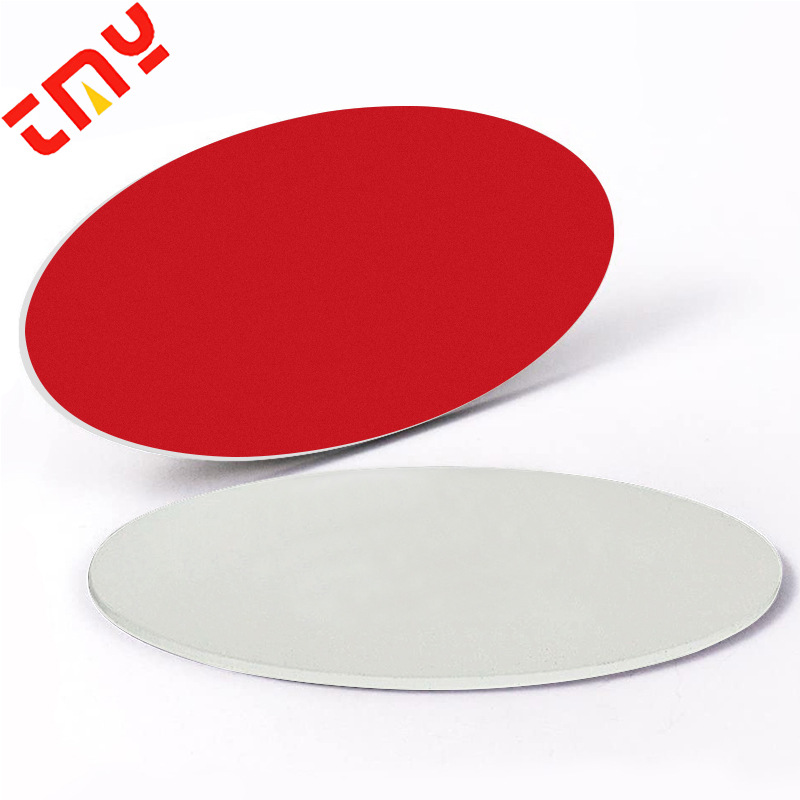 흰색 바탕에 빨간색 (타원형 76*38mm)