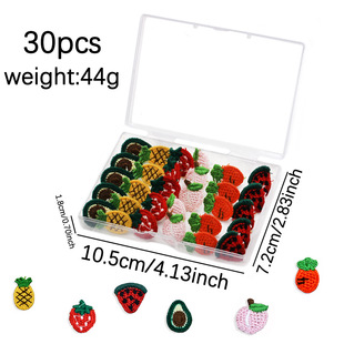 Manufacturer's New Wholesale 30-Piece Embroidered Fruit Pushpin Set for Home DIY Photo Wall Cute Fixing Pins