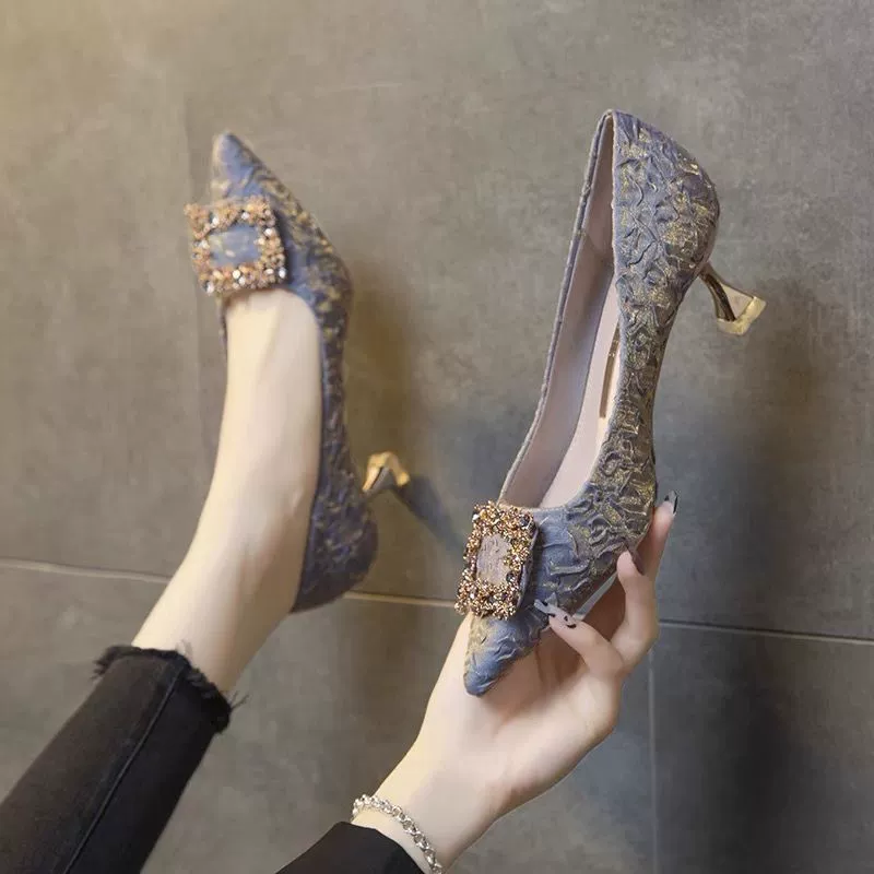 Нежная фея ветреный туфли на каблуках женские 2023 весна и осень новые туфли на каблуках средние каблуки профессиональные женские туфли