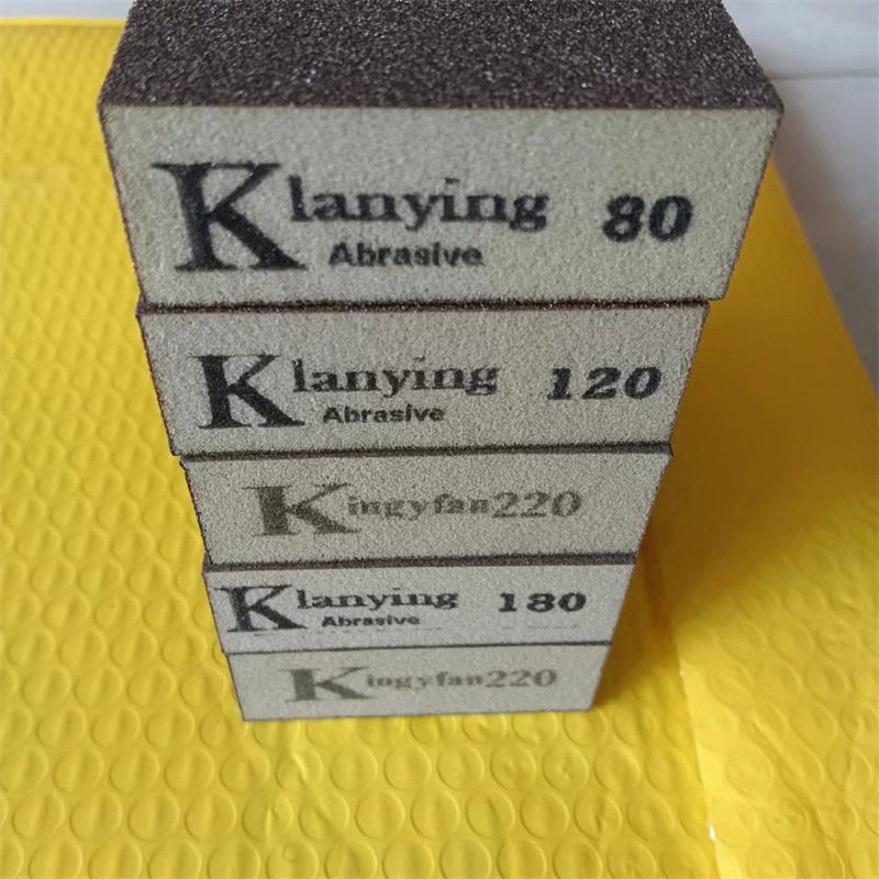 Sponge sandpaper double-sided sponge sand block woodworking furniture metal rust removal polishing sponge block sponge sandpaper