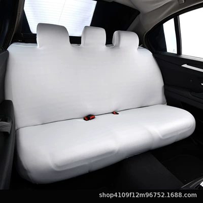 Car Seat Cushion Cover Fully – Universal seat cover - rear-one-piece-seat-cover-ice-silk-white-one-size-fits-all