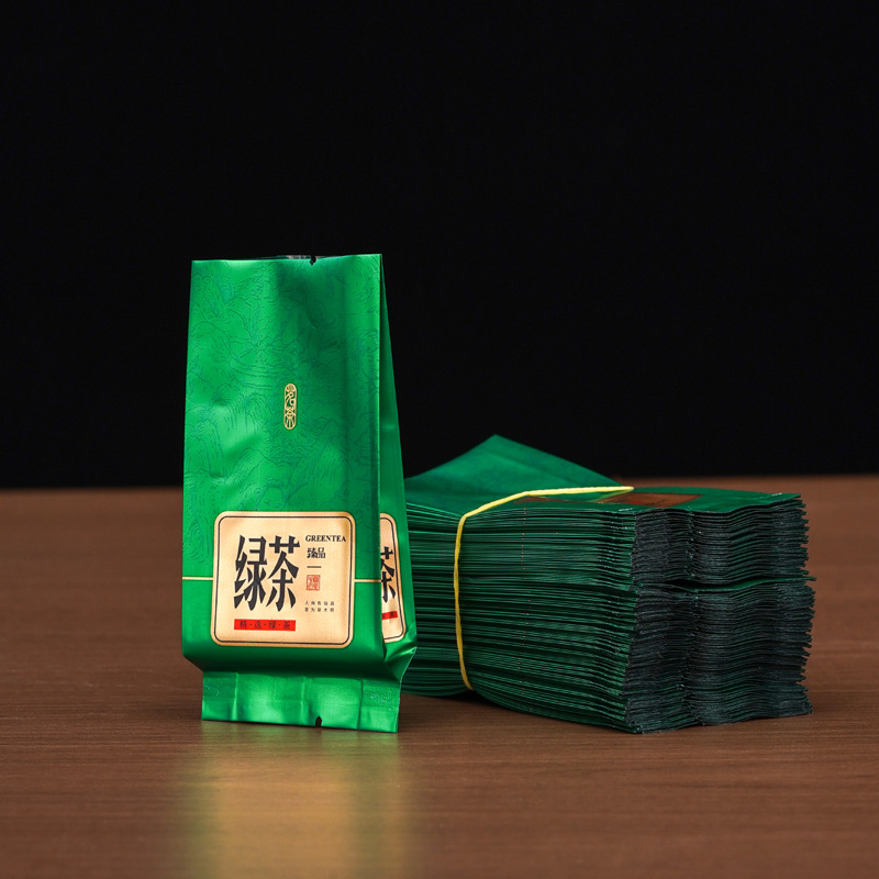 Green Tea Small Pouch Bags 10g Aluminum Foil Heat Sealed Small Packaging Bags Vacuum Inner Bag Plastic Sealed Bags Moisture-Proof Bags Fangcun Dekou