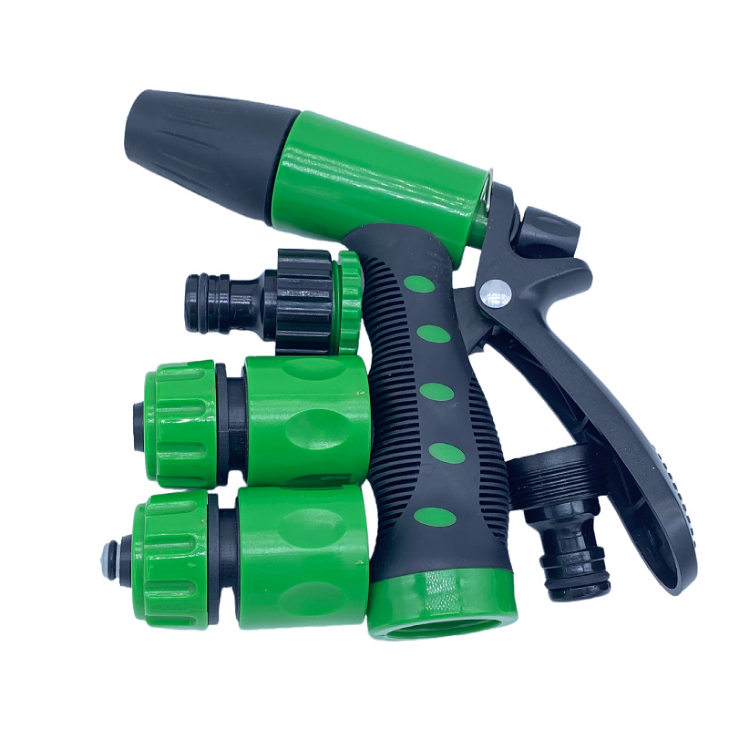 Jardín ajustable de dos funciones Jardín spray gun 5 piezas conjunto ajustable jardín coche riego herramienta de lavado de coche conjunto image 4