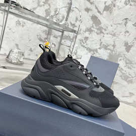 欧洲站跨境男鞋新款透气网面厚底休闲百搭舒轻便适跑步运动鞋