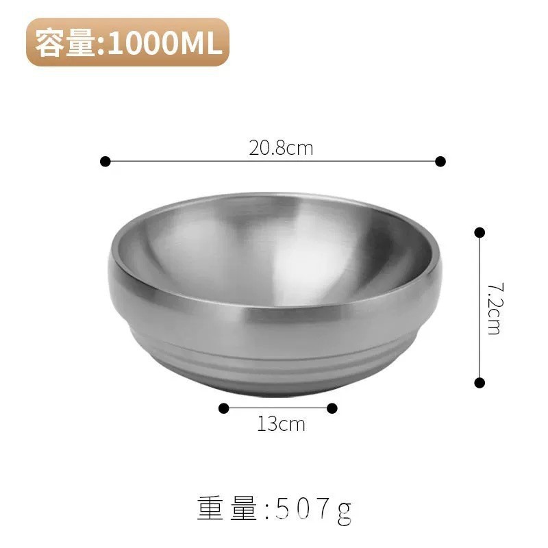 Tazón de fideos fríos de especial espesor 201 cm (plata)