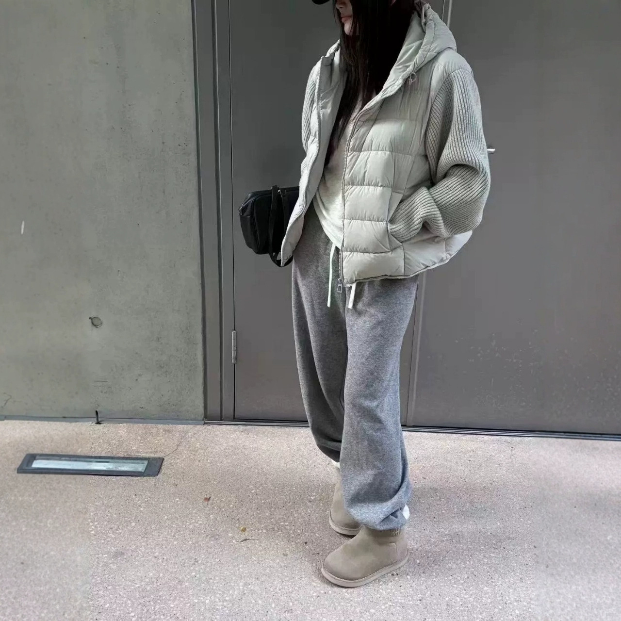 意法最新下版新国标90绒羽绒服韩版针织拼接羽绒服女1519不退换