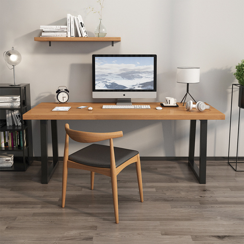 Solid Wood Desktop Computer Desk, Home Desk, Simple Bedroom Table, Nordic Office Desk, Long Gaming Desk, Work L^ Solid Wood Desktop Computer Desk, Home Desk, Simple Bedroom Table, Nordic Office Desk, Long Gaming Desk, Work L^