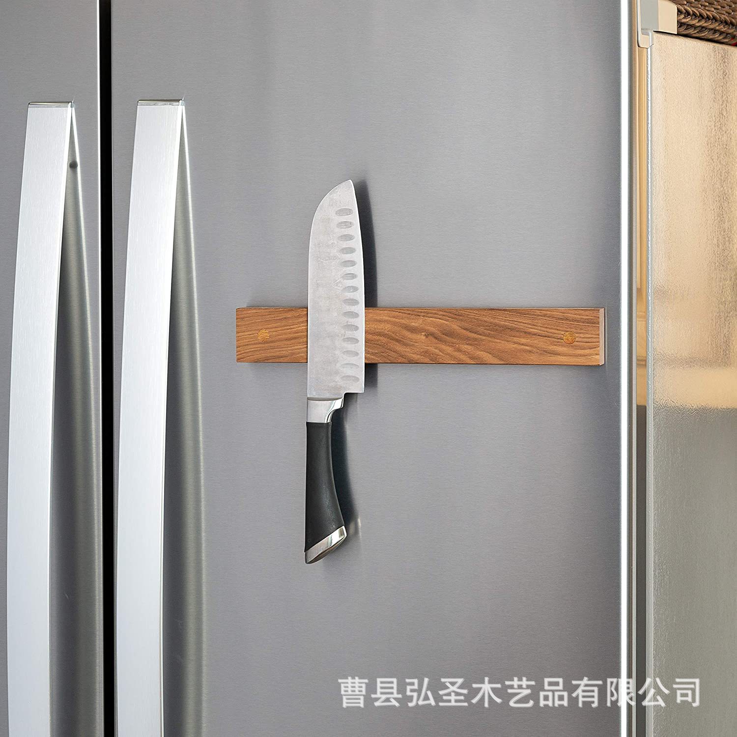 Fábrica al por mayor de madera magnética cuchillo titular montado en la pared extraíble cuchillo largo rack de almacenamiento de utensilios de cocina rack de almacenamiento
