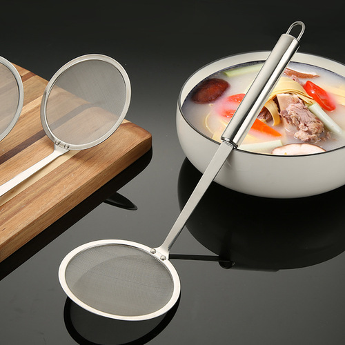 304 stainless steel oil grid, oil filter spoon, ultra-dense filter oil grid, oil scoop, oil separation spoon, hot pot filter colander