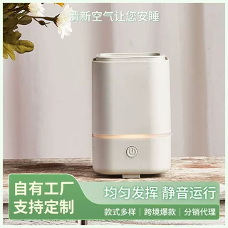 跨境HM-02香薰加湿器小型桌面卧室精油超声波雾化车载家用香薰机