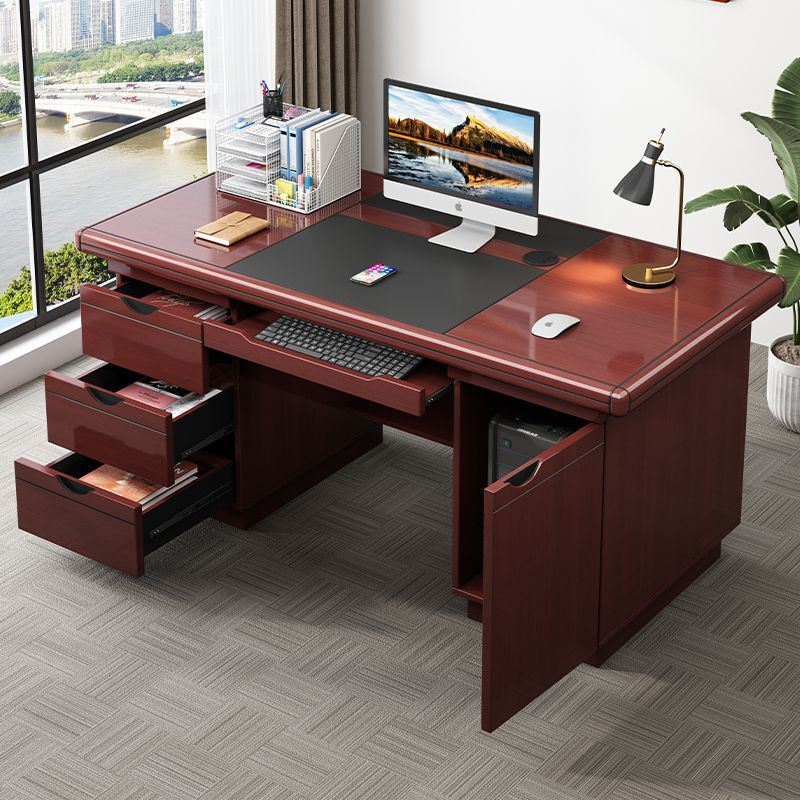 Office Desk, Chinese-Style Executive Desk, Commercial Computer Desk, Office Desk with Multiple Drawer Storage Cabinets, Single-Person Painted Executive Desk Office Desk, Chinese-Style Executive Desk, Commercial Computer Desk, Office Desk with Multiple Drawer Storage Cabinets, Single-Person Painted Executive Desk