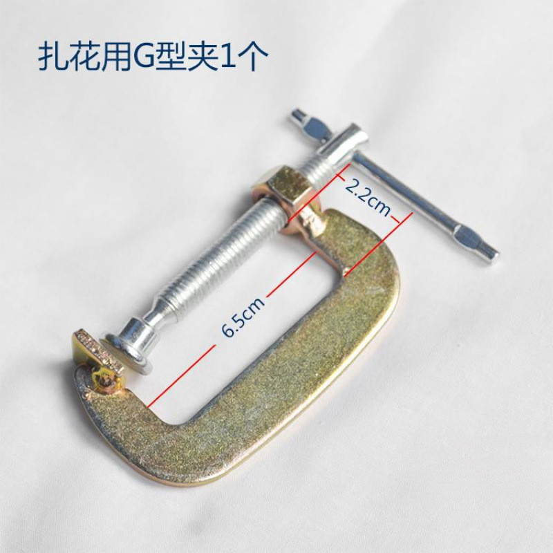 手作り絞り染め DIY 材料体験パッケージ クリップ染めツールセット G タイプクリップ幾何学的な小さな木製ブロック竹合板ゴムバンド|undefined