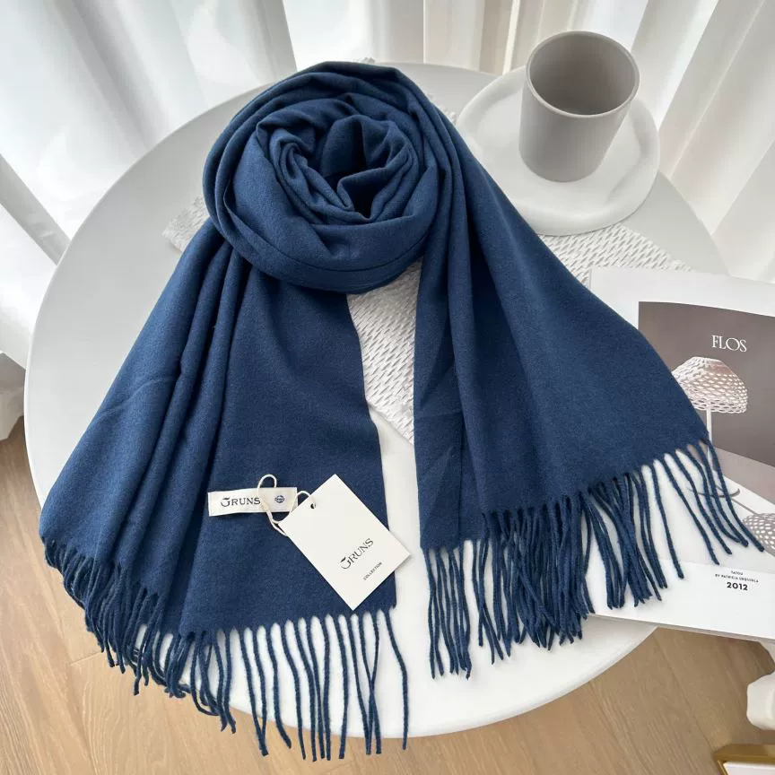 Demi‑season warm cashmere scarf, universal cloak wrap, 200 cm, 250 g, many colors