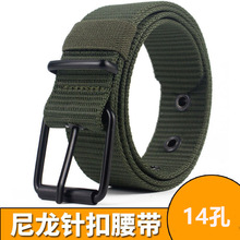 多孔耐用针扣百搭腰带男款帆布休闲结实男士皮带简约学生现货批发