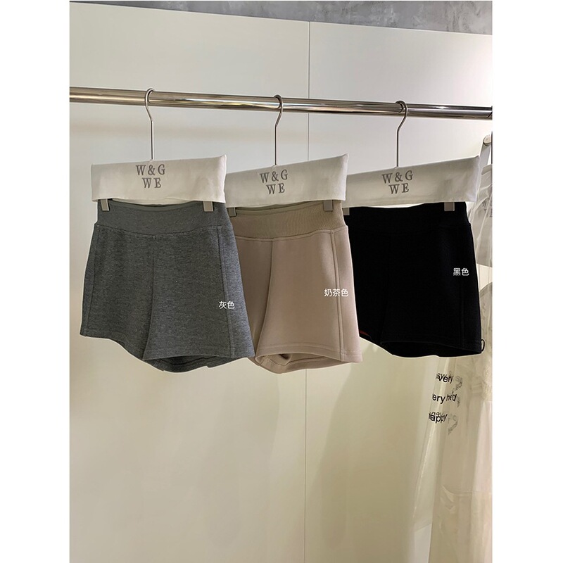 WGWE10525A Elastic Waist Casual Sports Style Fitness Cycling Hip-Hugging Shorts