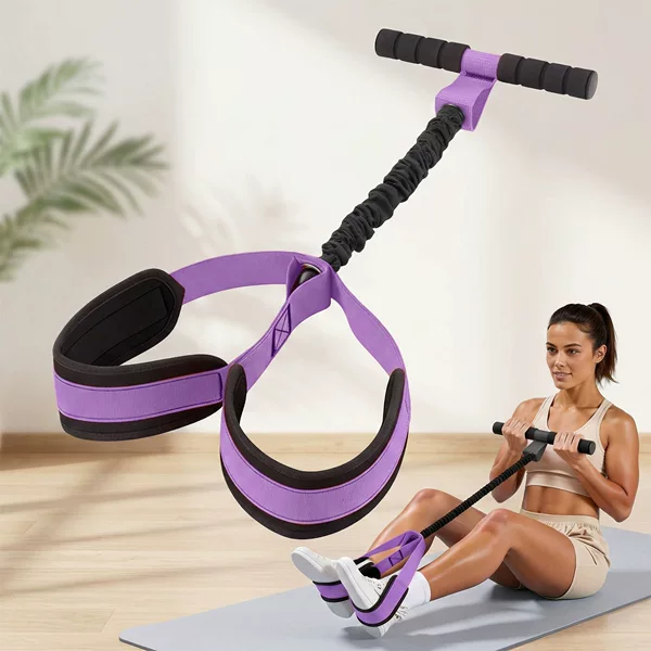 Multifunctional Foot Pedal Resistance Band Home Fitness Equipment Sit-Up Assistant Slimming Belly and Leg Beautifying Tool