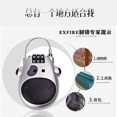 Helmet lock: anti-theft fixed cow padlock luggage