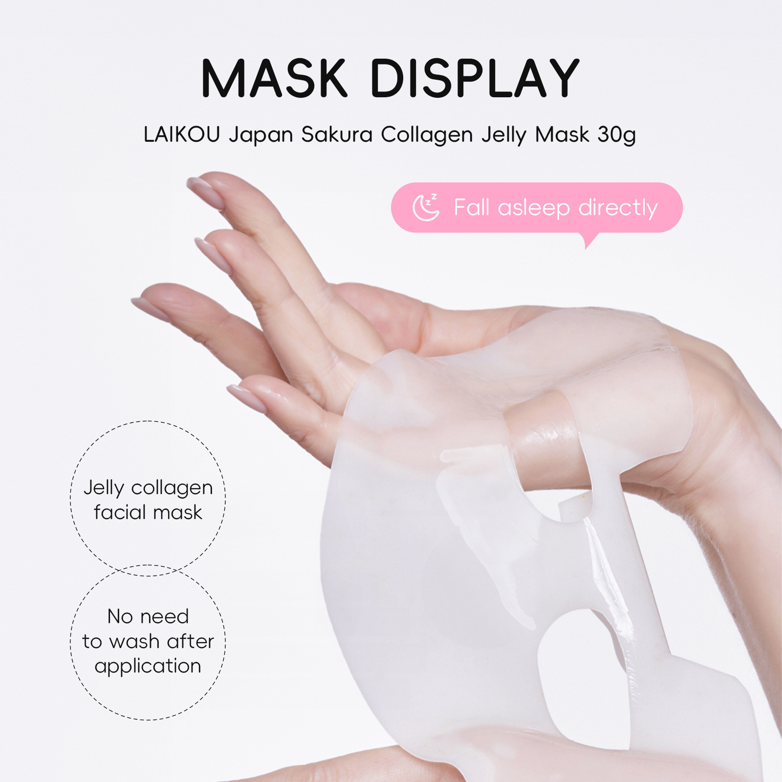 Cross-border new product Laikou Cherry Blossom Collagen Jelly Mask 30g Hydrating, Moisturizing and nourishing, one-piece consignment from the manufacturer undefined