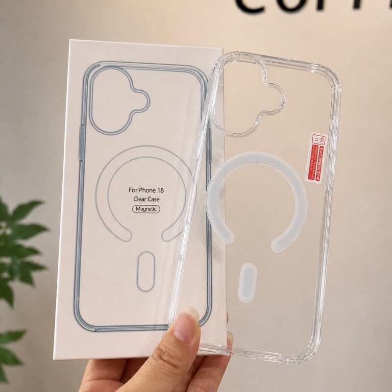 Transparent Magnetic Phone Case Suitable for Apple iPhone 18Pro/17 Anti-Fall Protective Hard Case Magsafe