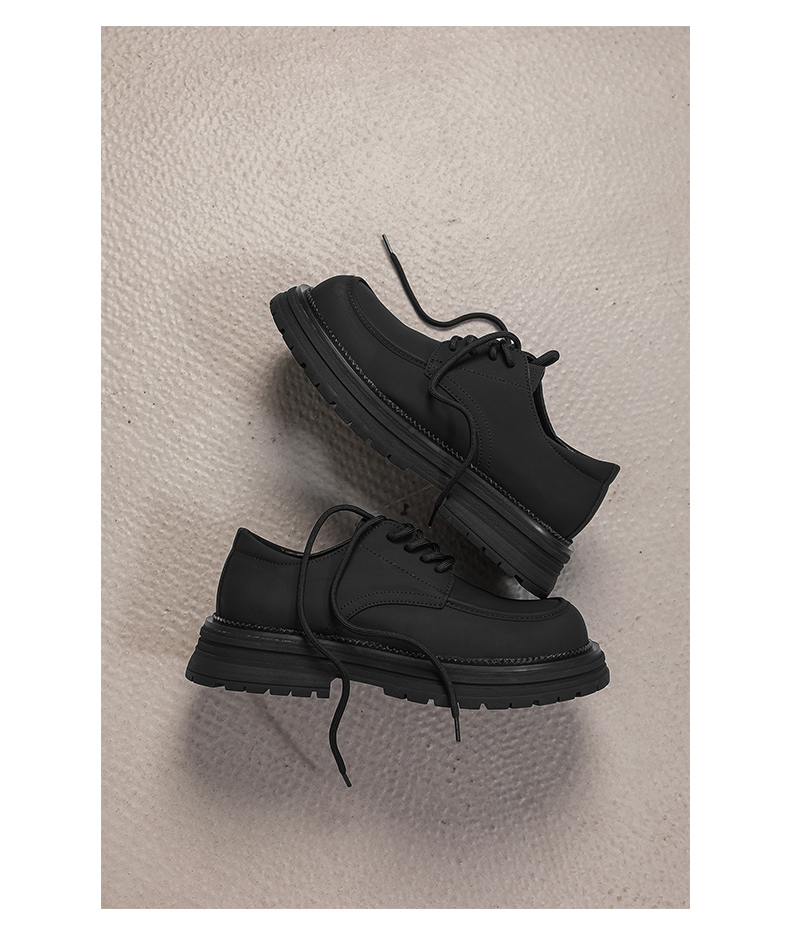 ShoeVault Herren Leder 2025 Neue Business Casual Schwarz Große Zehen Arbeits Frühling Herbst Dicke Sohle Derby Schuhe_voghion.com