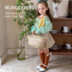 23夏季薄款兒童襪子英倫網眼蝴蝶結中筒襪女童嬰兒寶寶棉襪女孩襪