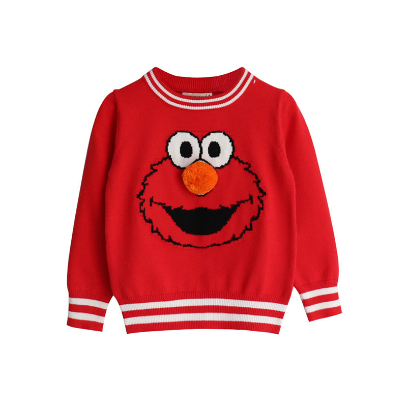 Children's Smiley Knitted Sweater - Blue
