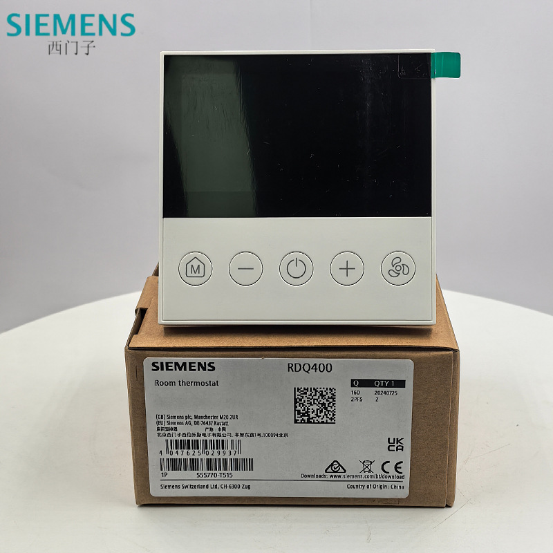 新款西门子RDQ400黑色液晶触屏中央空调两管制四管制温控器开关