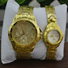 Golden sports fashionable steel belt, quartz watches suitable for men and women, women's watch, wholesale