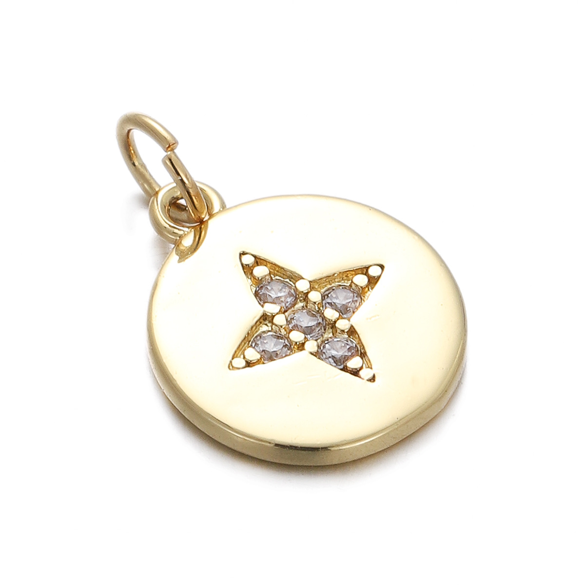 8g Weight Pendant, Chain Jewelry Making Type Zircon Inlay Material DIY Jewelry Accessories Classification 1 Piece Quantity Copper Material Geometric, Star, Moon Pattern Plating, Inlay Design Simple Style Style 1 Piece Copper Zircon Geometric Star Moon Pendant Chain 23