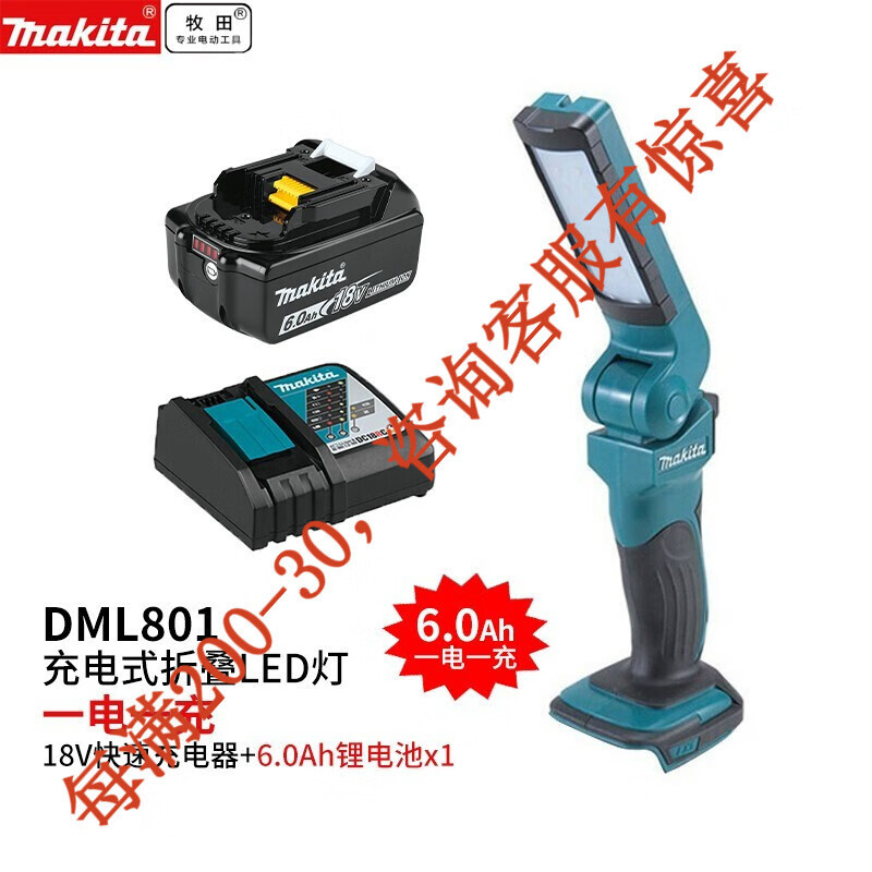 18v iluminación recargable de litio DML801 lámpara de trabajo luminaria luminaria fluorescente al aire libre DML802 lámpara colgante