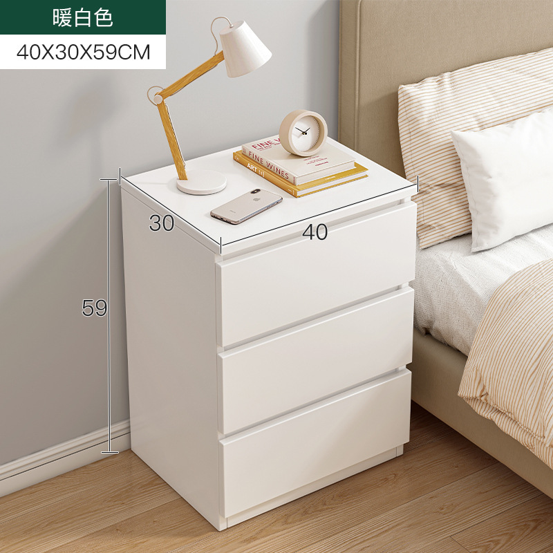 Mesita de noche pequeño moderno y simple armario de almacenamiento para el hogar neto simple mini dormitorio estante de la cama gabinete de almacenamiento