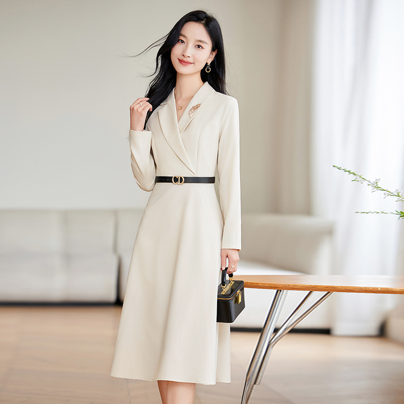 apricot Professional dress 2024 New Business Formal Dress Formal Occasion Temperament Commuter Business Dress
