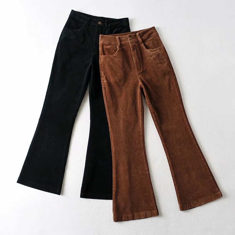 European and American style retro high waist corduroy skinny pants early autumn stretch slim fit long legs street style casual pants European and American style retro high waist corduroy skinny pants early autumn stretch slim fit long legs street style casual pants