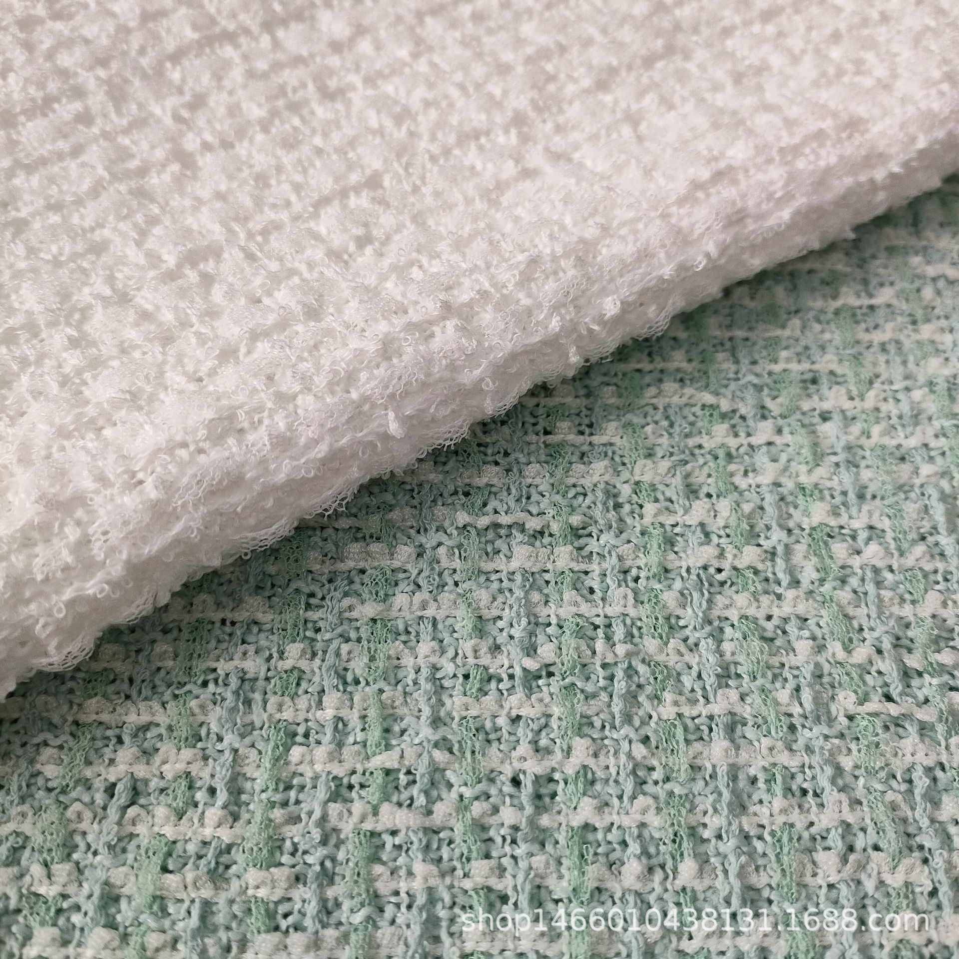 卓曦纺织|春夏新款小香风网纱编织粗花呢服装面料现货|ms