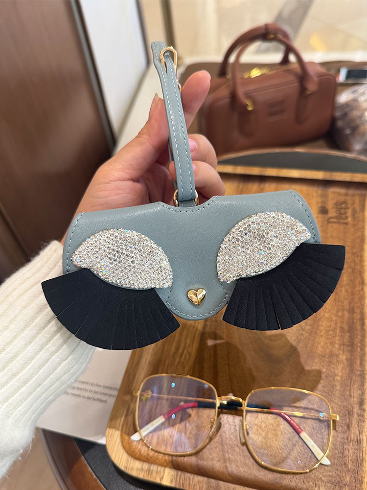 Gafas lindas incrustadas en diamantes clip ins gafas de sol de moda bolsa portátil gafas de sol caso cubierta protectora para hombres y mujeres bolsa adornos