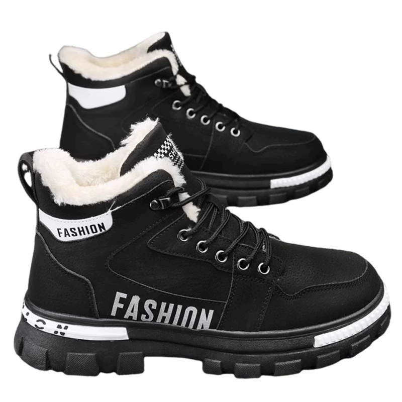 Мужские зимние утеплённые ботинки Martens, высокие, на шнуровке, тёплые, размеры 39–44