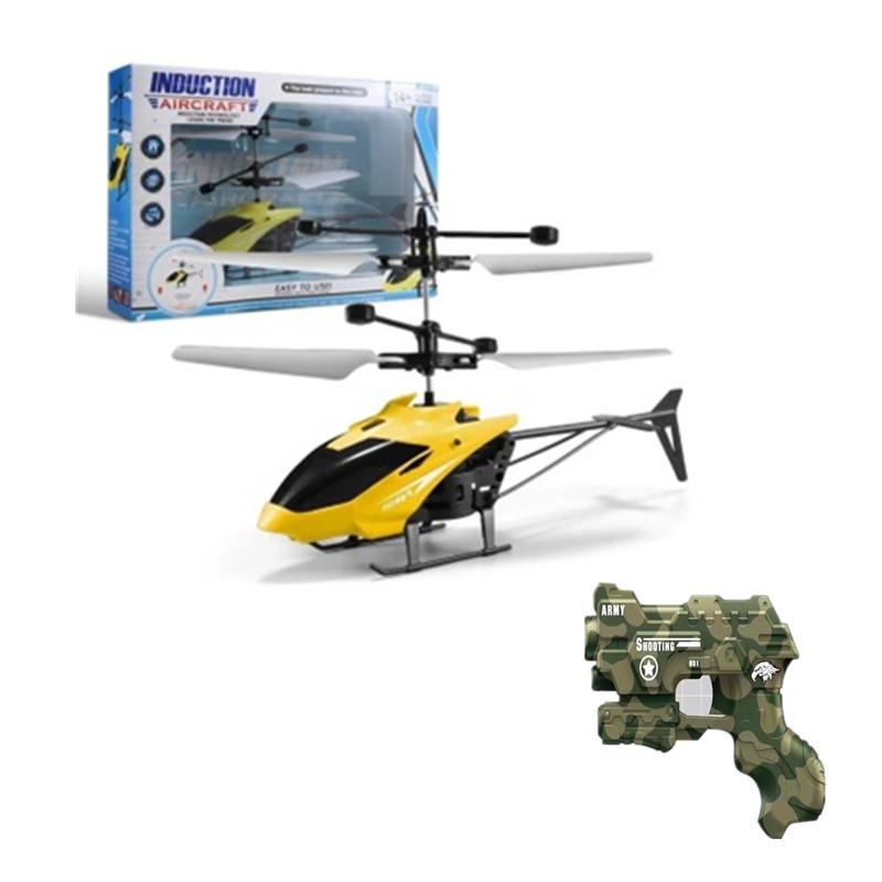 Control remoto de inducción de aviones helicóptero de inducción resistente a la caída de juguete con luz volando juguete al por mayor