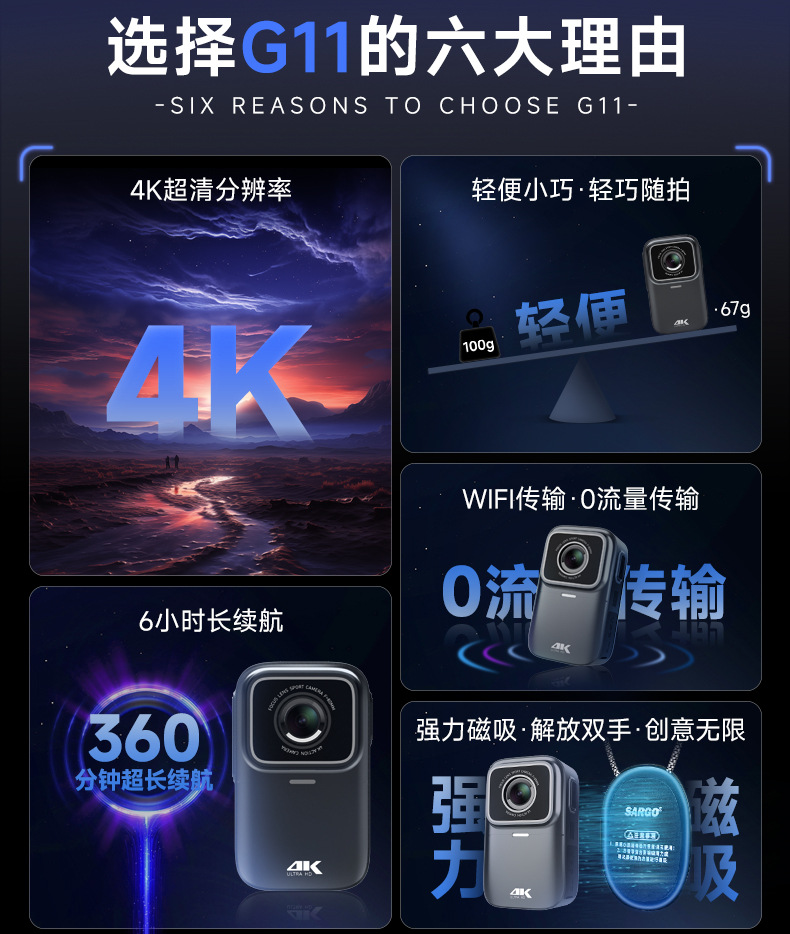 Suitable for Mountain Dog g Other Thumb Action Cameras Motorcycle Driving Recorder 4K High Definition Cycling V