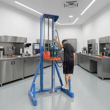 油漆涂料颜料胶水搅拌机 吊葫芦升降高速分散机 液体混合拌料桶