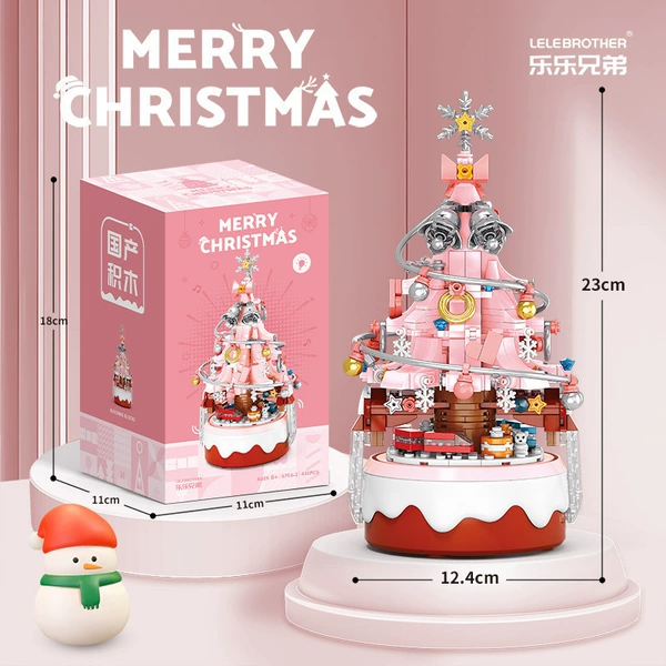 8756-2 Pink Christmas Tree Music Box Light Version 418pcs
