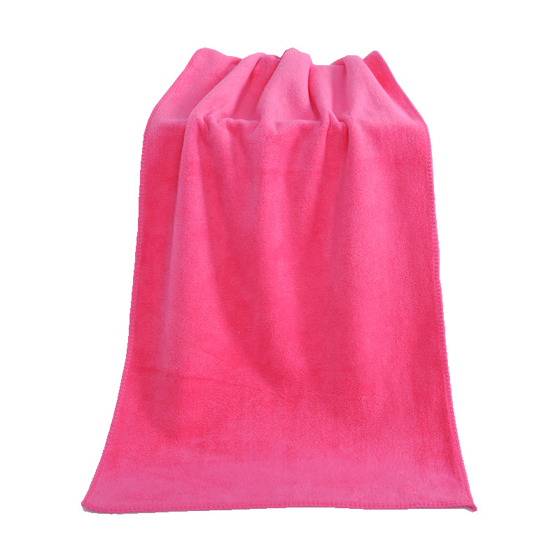 Venta al por mayor toalla hogar llanura poliéster nylon engrosada absorbente belleza corte de pelo microfibra publicidad regalo toalla 400g