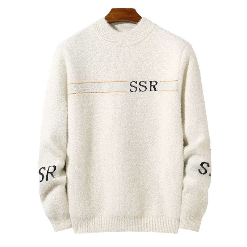 Demi-season solid color base Japanese trend knitted sweater for…