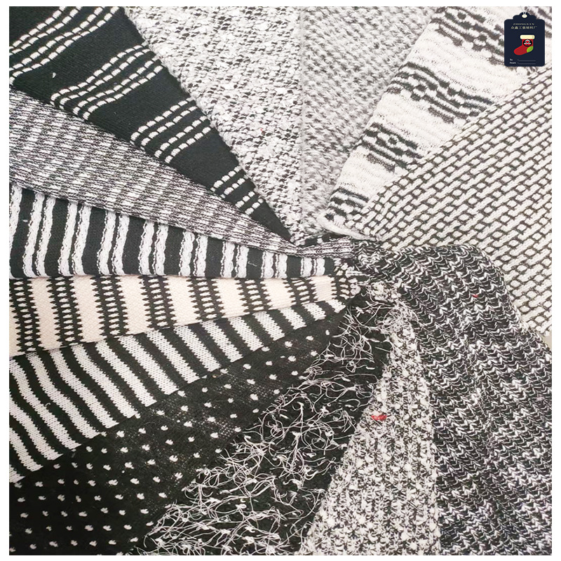 黑白圣诞袜子专用粗针腈纶羊毛新款毛线布圣诞帽子酒瓶套灰白系列