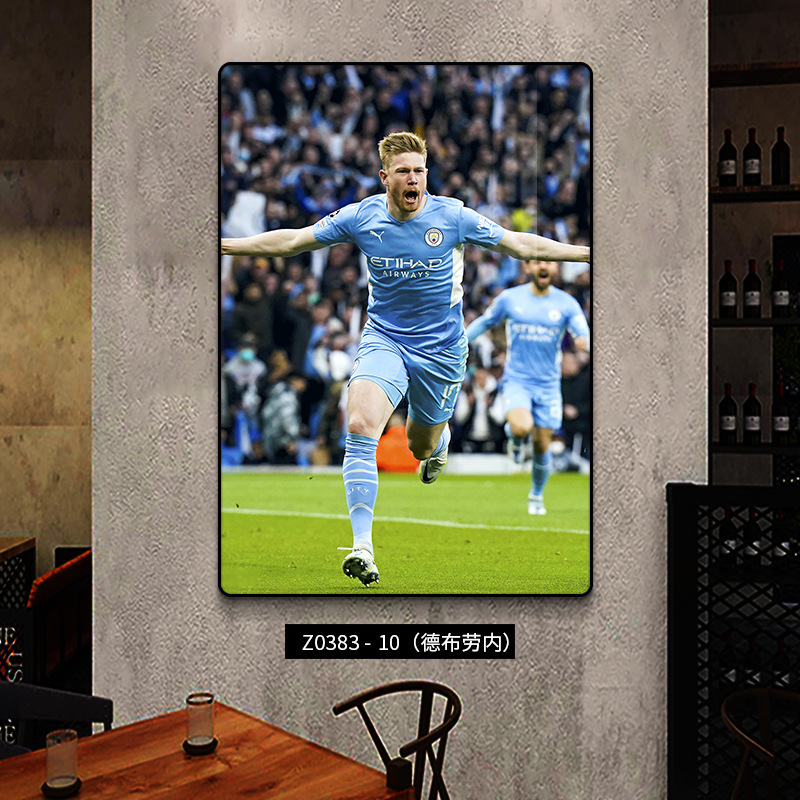 Estrellas del fútbol decoración Ronaldo fondo póster de pared deportivo Lotería mural Copa del Mundo Colgar pintura Euro 2024